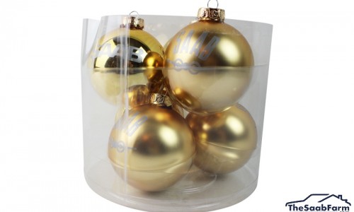 Kerstballen (6 st), Saab Oud & Nieuw Logo