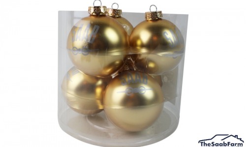 Kerstballen (6 st), Saab Oud Logo